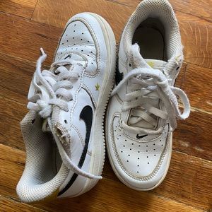 Lot of two pairs of kids sneakers. One Nike, one Adidas. Both are Girls size 12c